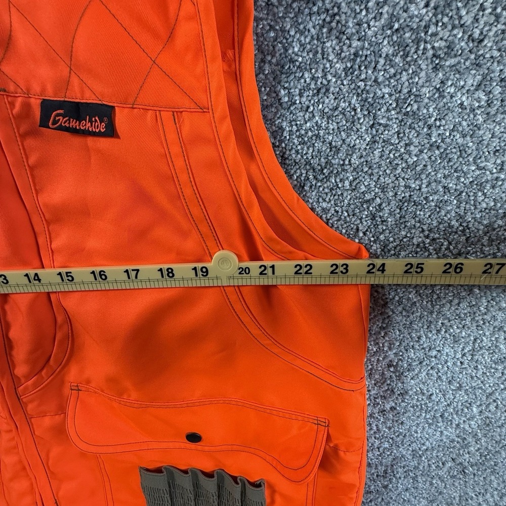 Gamehide Hunting Vest Adult Large Blaze Orange Shell Holder Zip Front Men - Picture 13 of 14